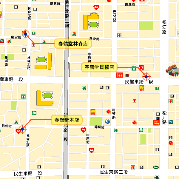 台湾繁華街の地図